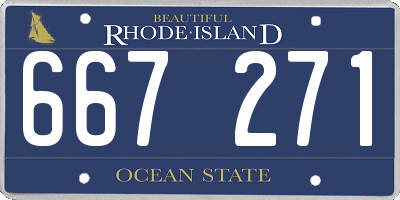 RI license plate 667271