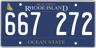 RI license plate 667272