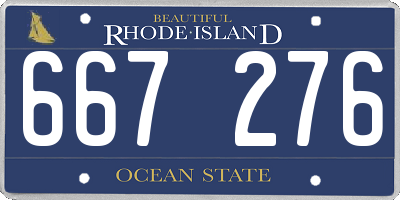 RI license plate 667276