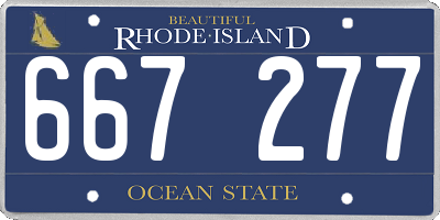 RI license plate 667277