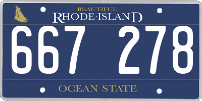 RI license plate 667278