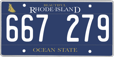 RI license plate 667279