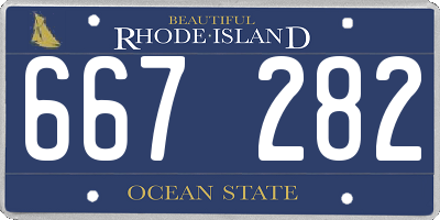 RI license plate 667282
