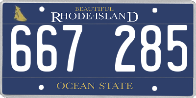 RI license plate 667285
