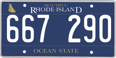 RI license plate 667290