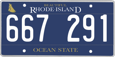 RI license plate 667291