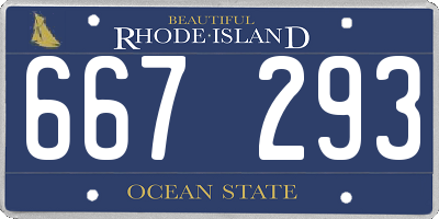 RI license plate 667293