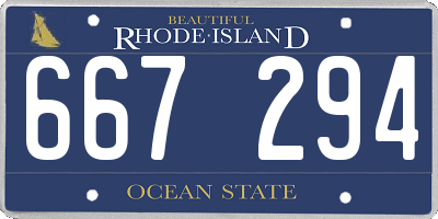 RI license plate 667294