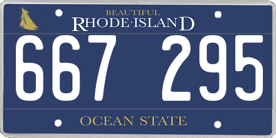 RI license plate 667295
