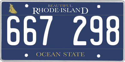 RI license plate 667298