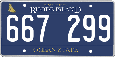 RI license plate 667299