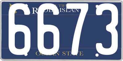 RI license plate 6673