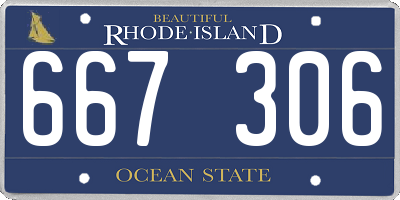 RI license plate 667306