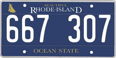 RI license plate 667307