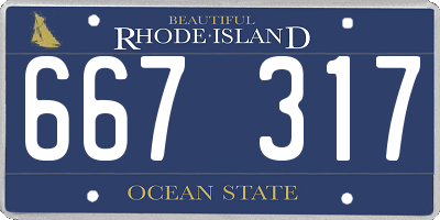 RI license plate 667317