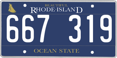 RI license plate 667319