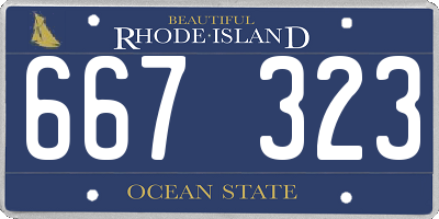 RI license plate 667323
