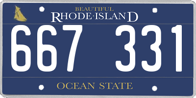 RI license plate 667331