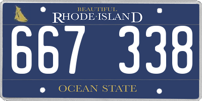 RI license plate 667338