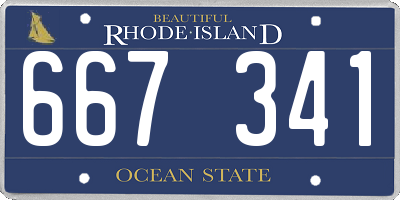 RI license plate 667341
