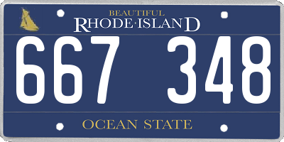 RI license plate 667348