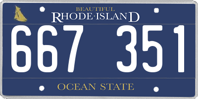 RI license plate 667351