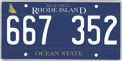 RI license plate 667352