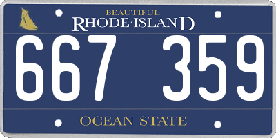 RI license plate 667359
