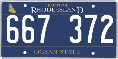 RI license plate 667372