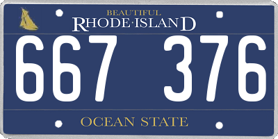 RI license plate 667376
