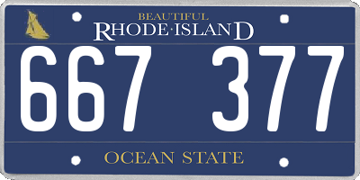RI license plate 667377