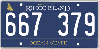 RI license plate 667379