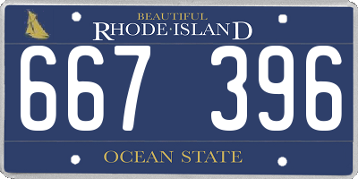 RI license plate 667396