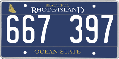 RI license plate 667397