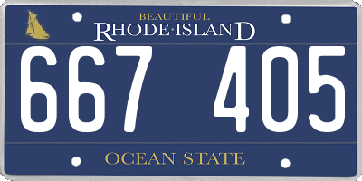 RI license plate 667405