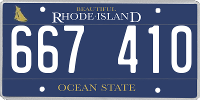RI license plate 667410
