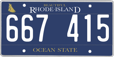 RI license plate 667415