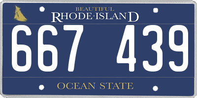 RI license plate 667439