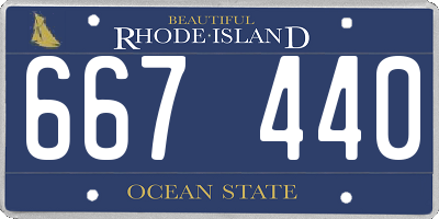 RI license plate 667440