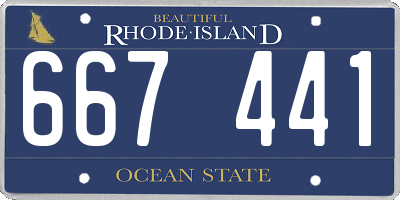 RI license plate 667441