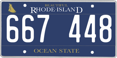 RI license plate 667448
