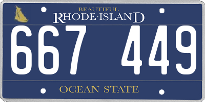 RI license plate 667449