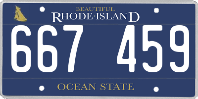 RI license plate 667459