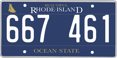 RI license plate 667461
