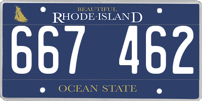 RI license plate 667462