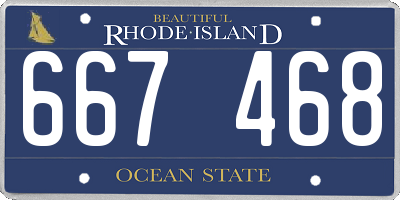 RI license plate 667468
