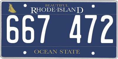 RI license plate 667472