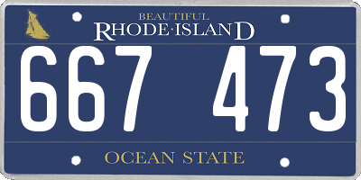 RI license plate 667473
