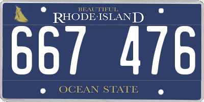 RI license plate 667476