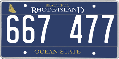RI license plate 667477